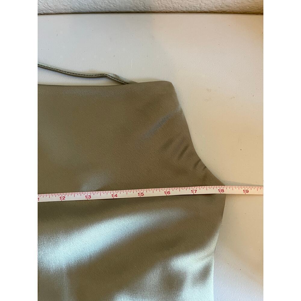 NWT Show me Your Mumu Verona Cowl Dress Miss Green Luxe Satin Large Midi Wedding - Picture 8 of 11